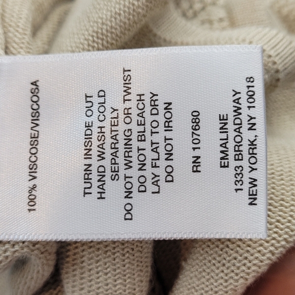 EMALINE Petite Medium Beige Open Front Spring Cardigan Sweater - Picture 7 of 7